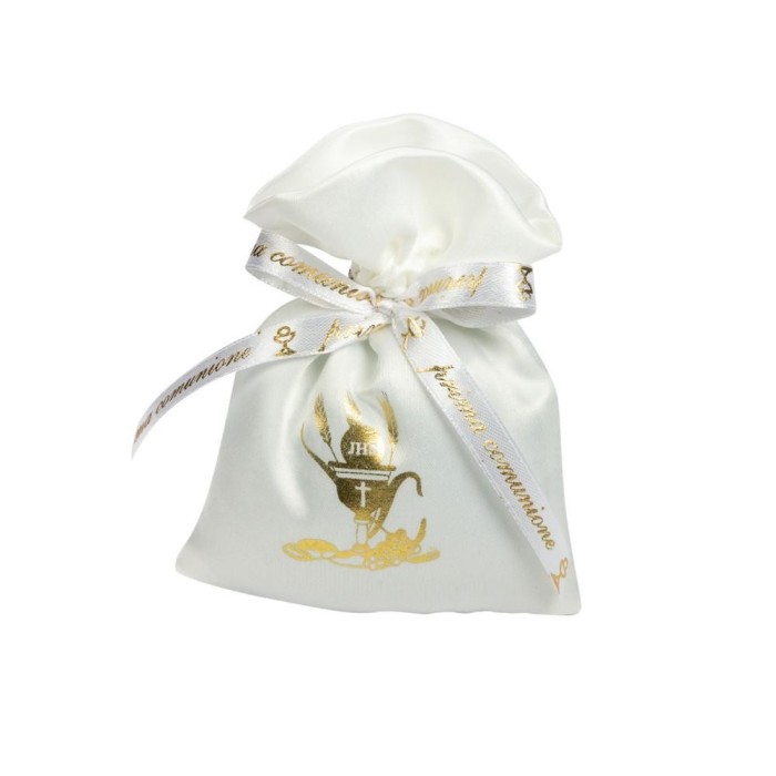 SACCHETTO STAMPATO ORO COMUNIONE CM10X13H